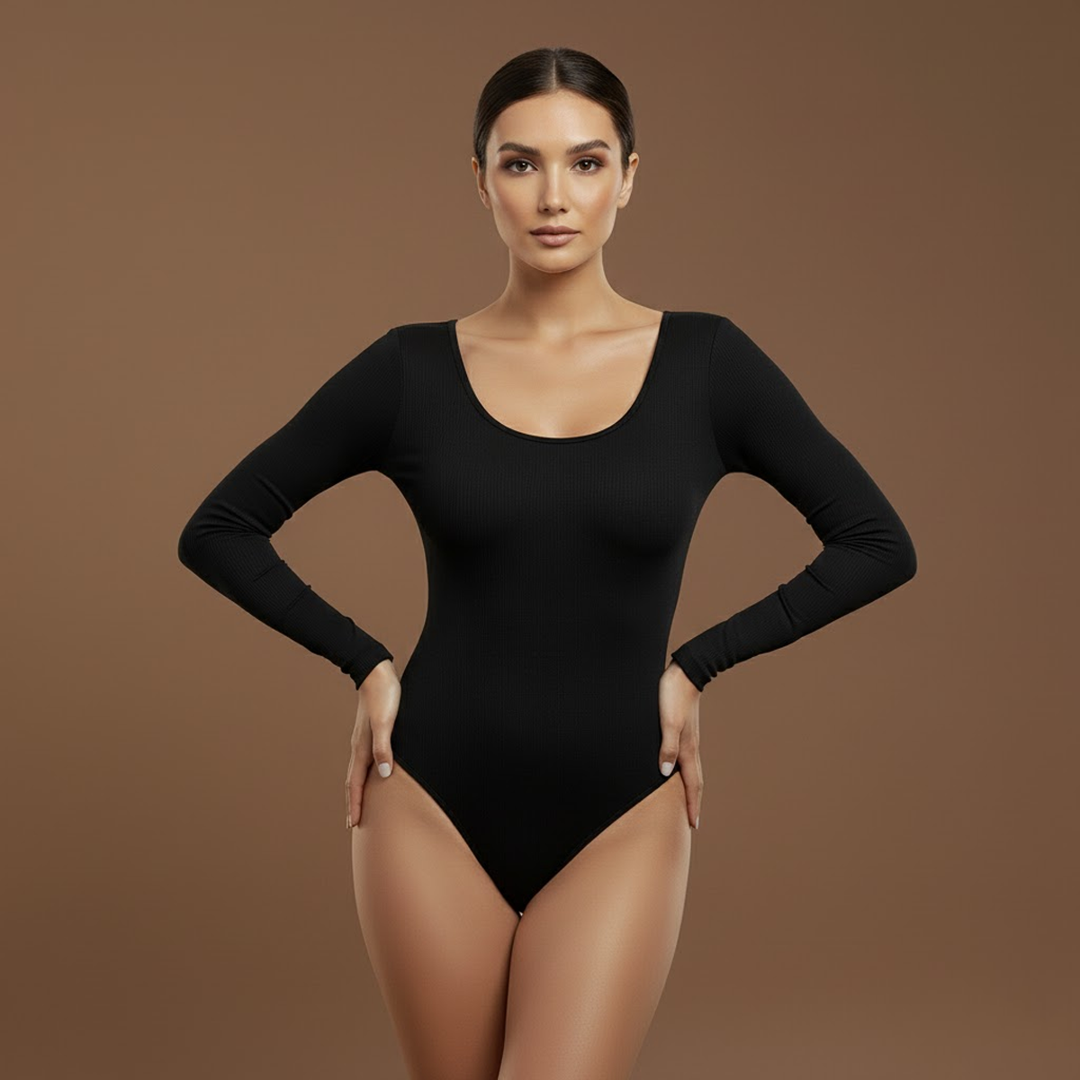 Slimming Long-Sleeve Bodysuit for Women