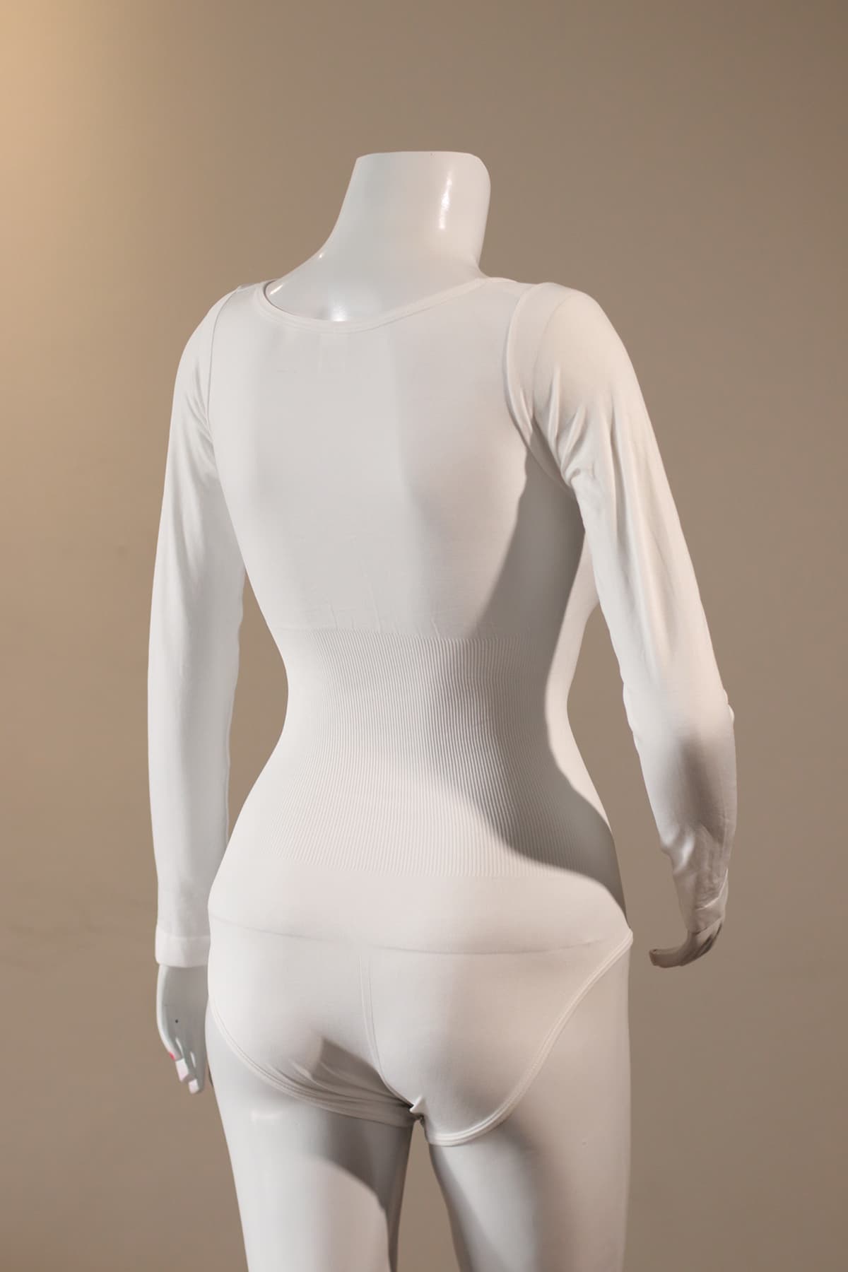 The Essential Long-Sleeve Body Shaper _ White