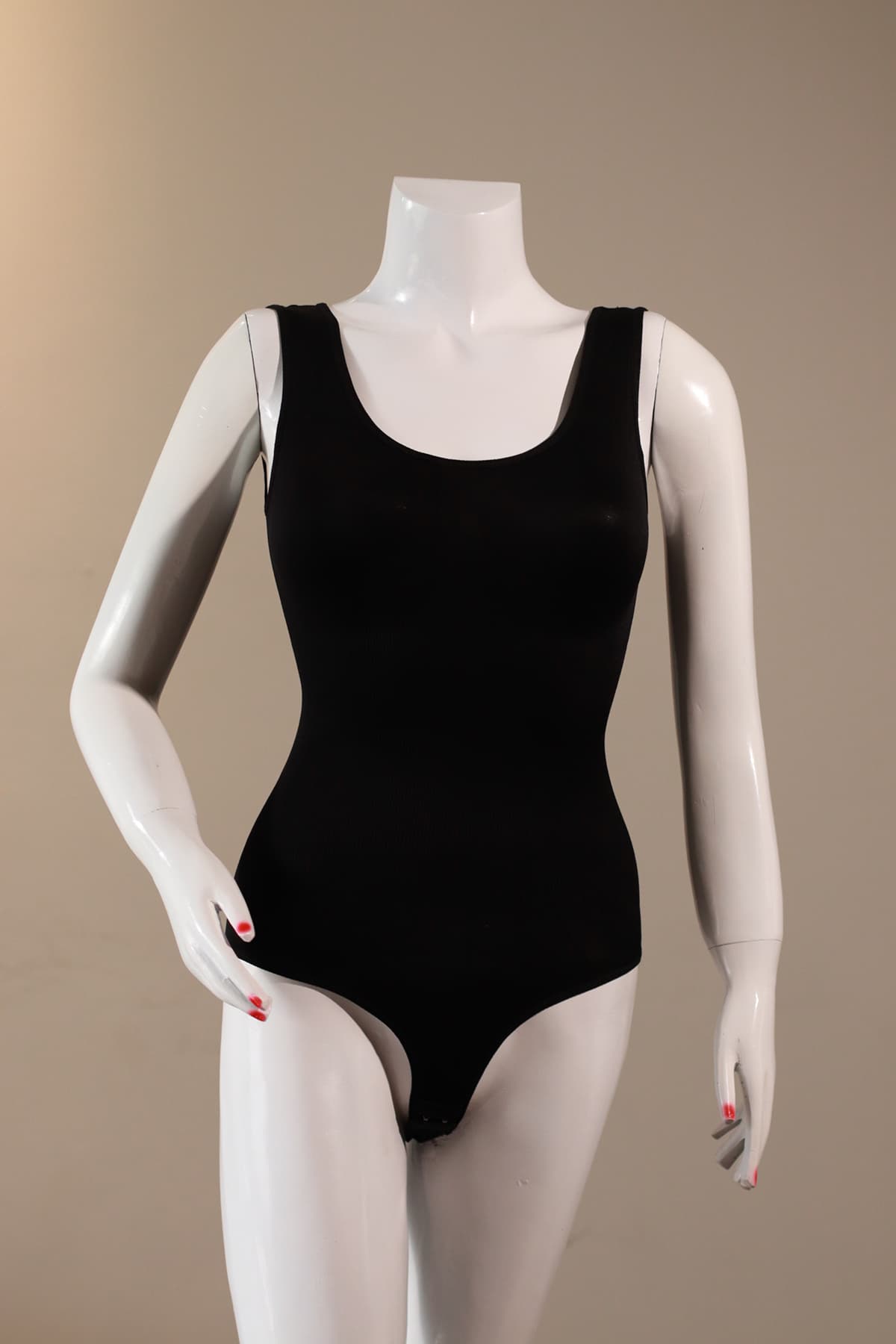 Brown one piece shaper front view